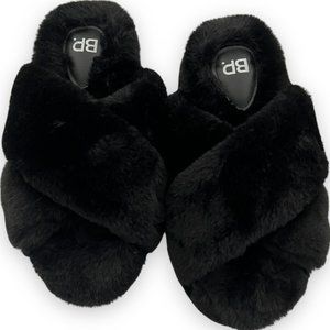 BP Sophie Criss Cross Plush Bedroom Slippers